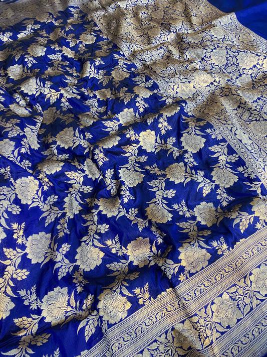 Pure katan jaal saree
