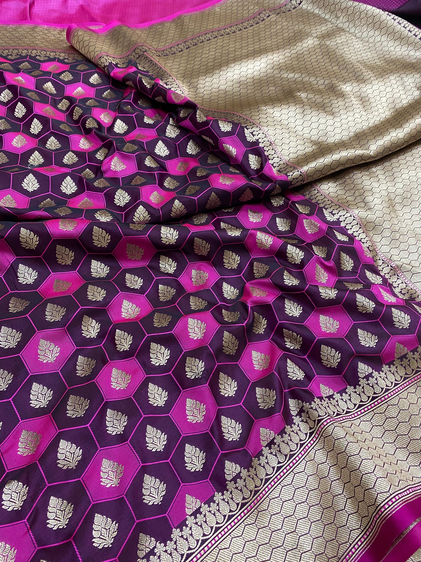 Banarasi Mashru Rangkaat Saree