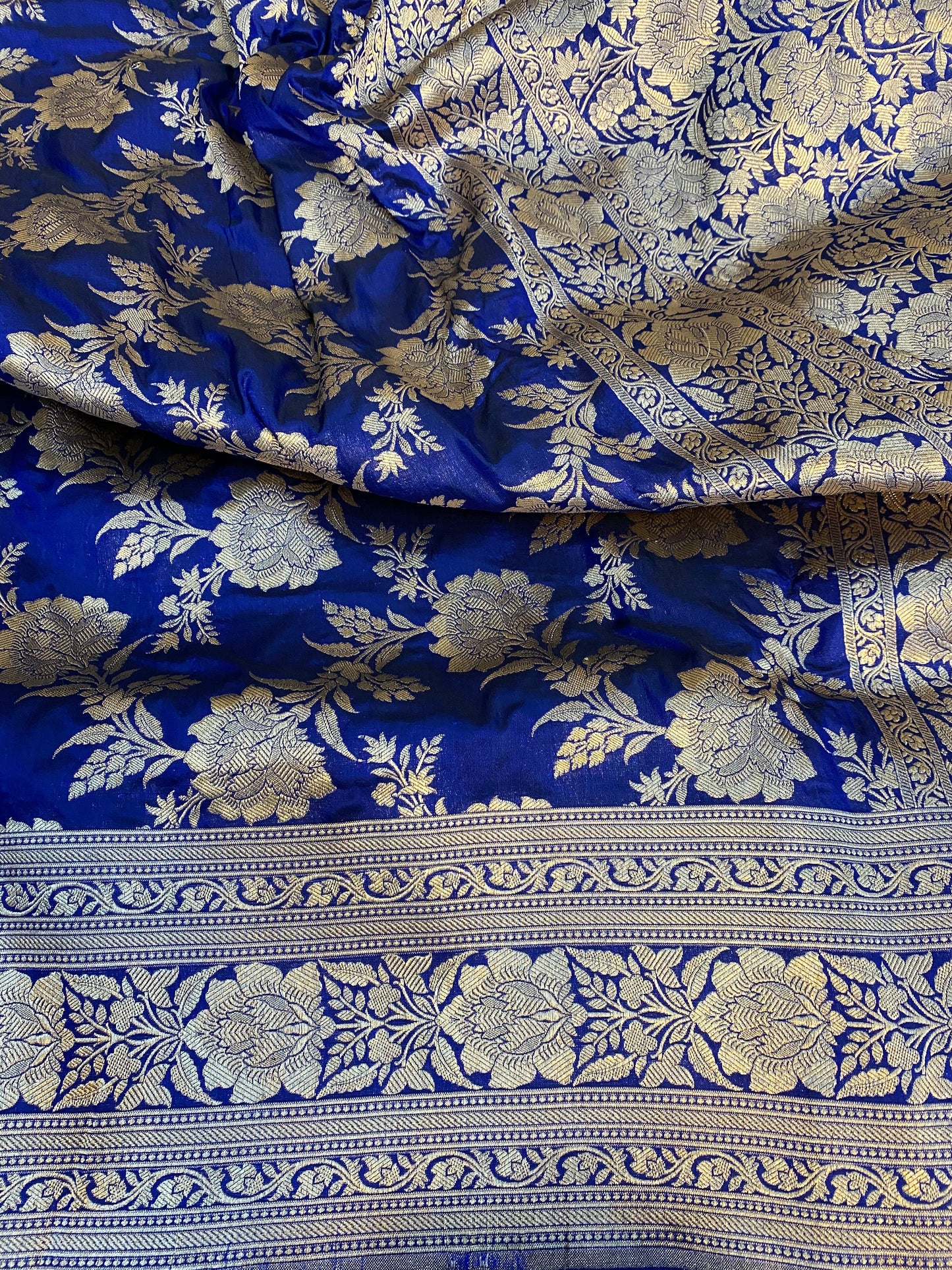 Pure katan jaal saree