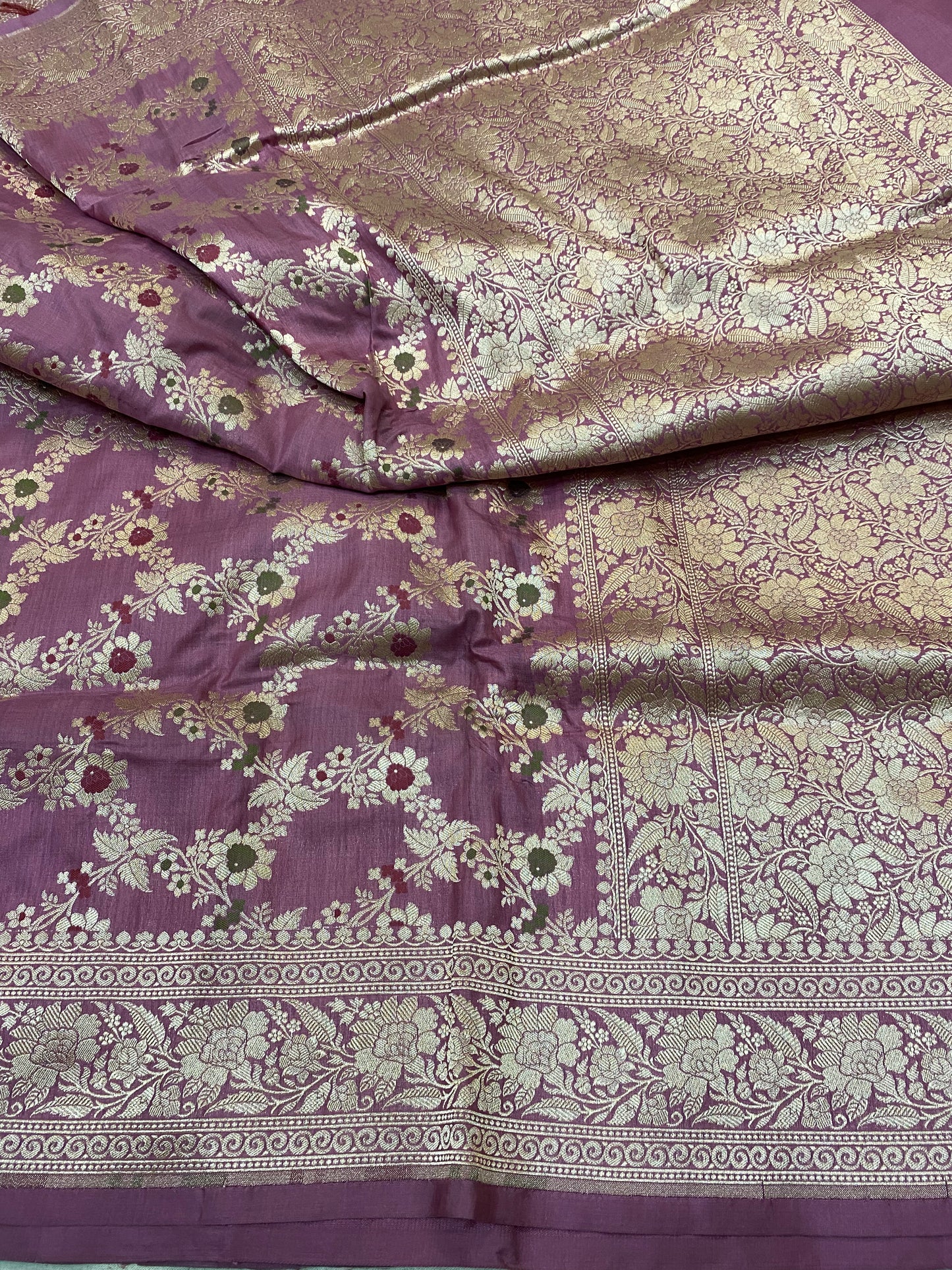 Pure Katan Jangla Mina Saree