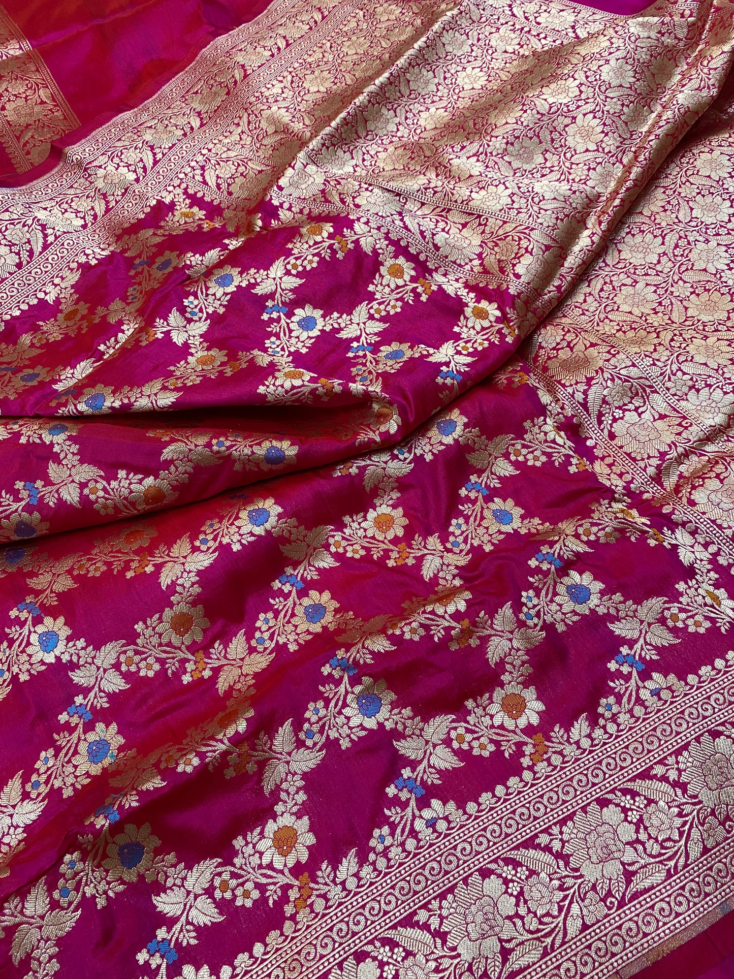 Pure Katan Jangla Mina Saree