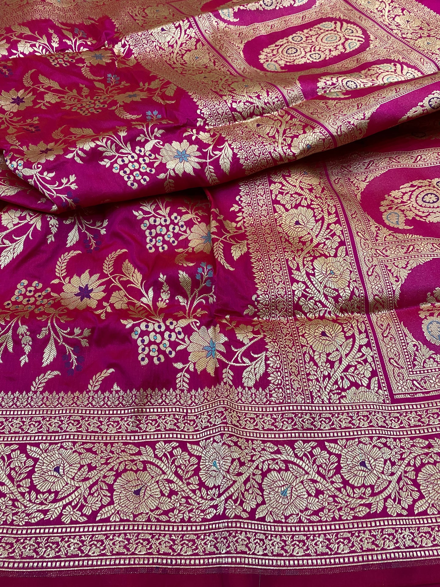 Pure Silk Banarasi Jaal Mina Saree