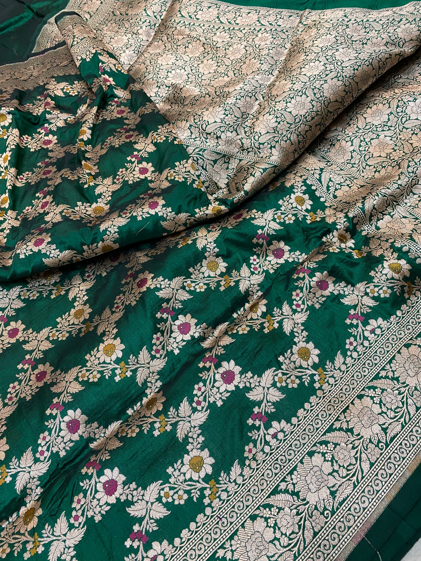 Pure Silk Mina Jangla Saree
