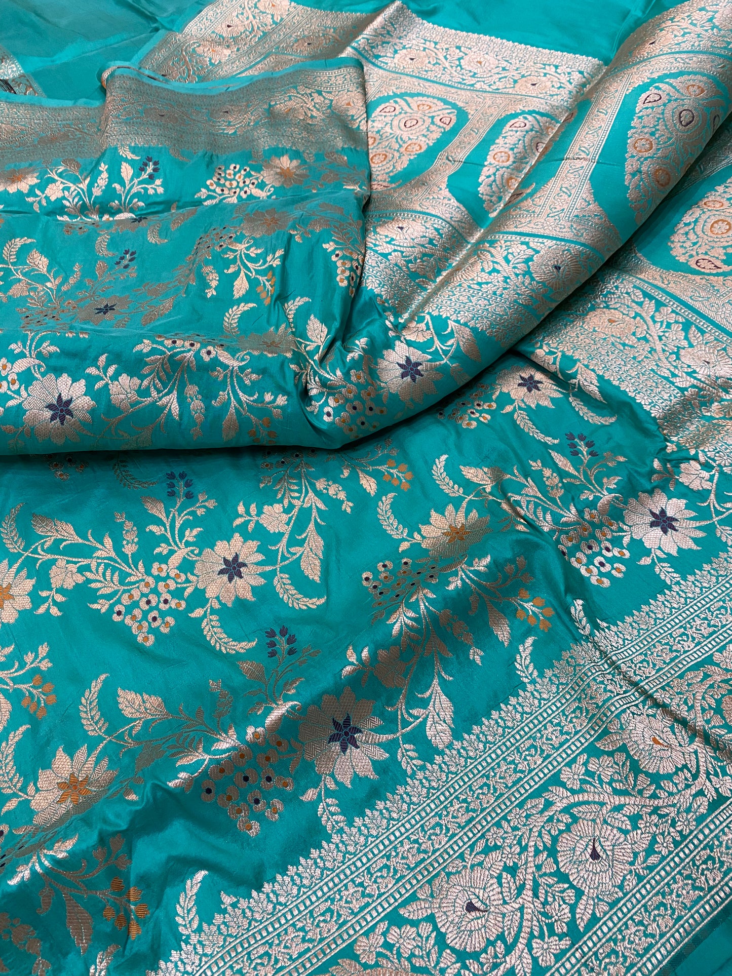 Pure Silk Banarasi Jaal Mina Saree