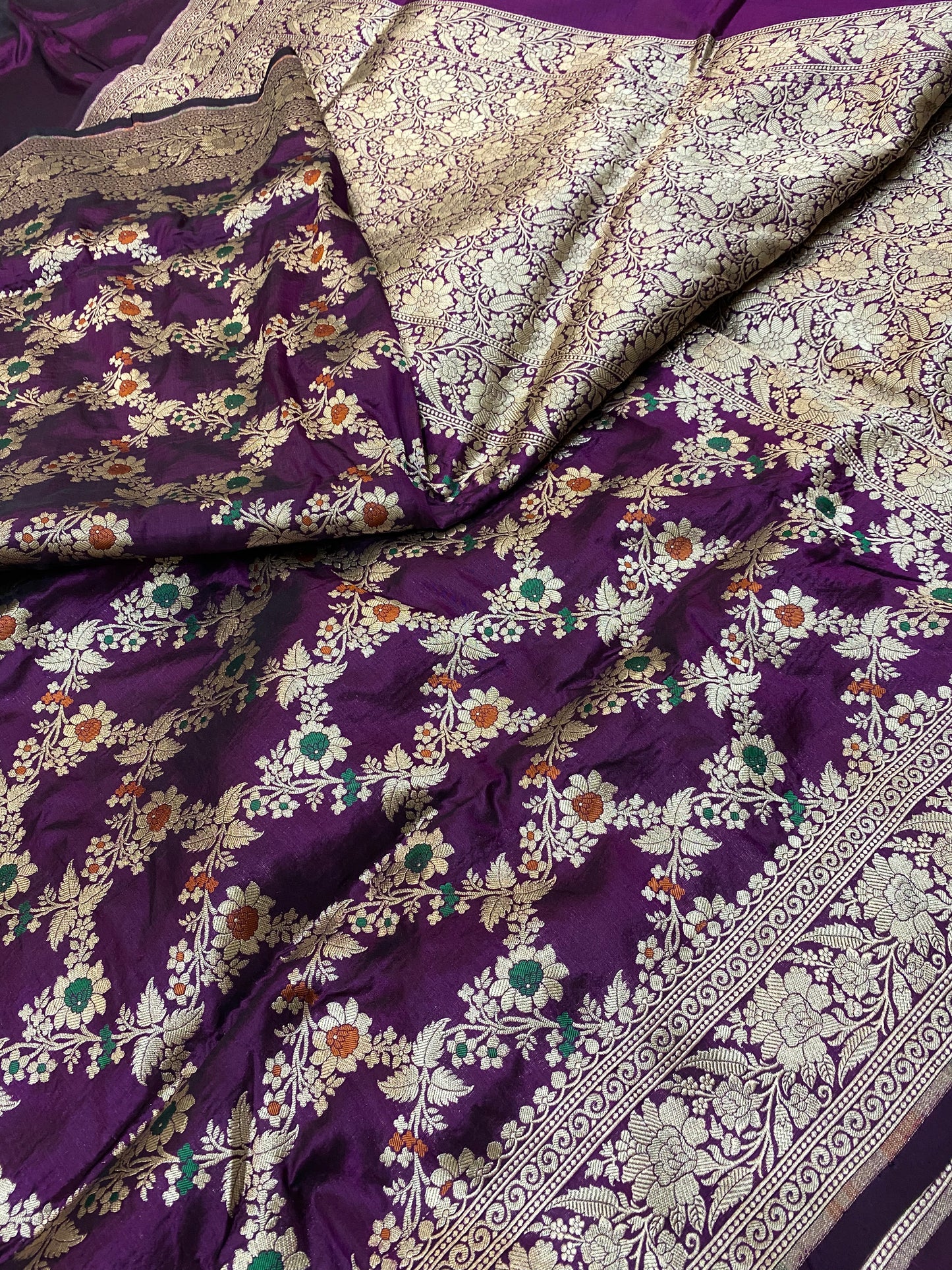 Pure Katan Jangla Mina Saree