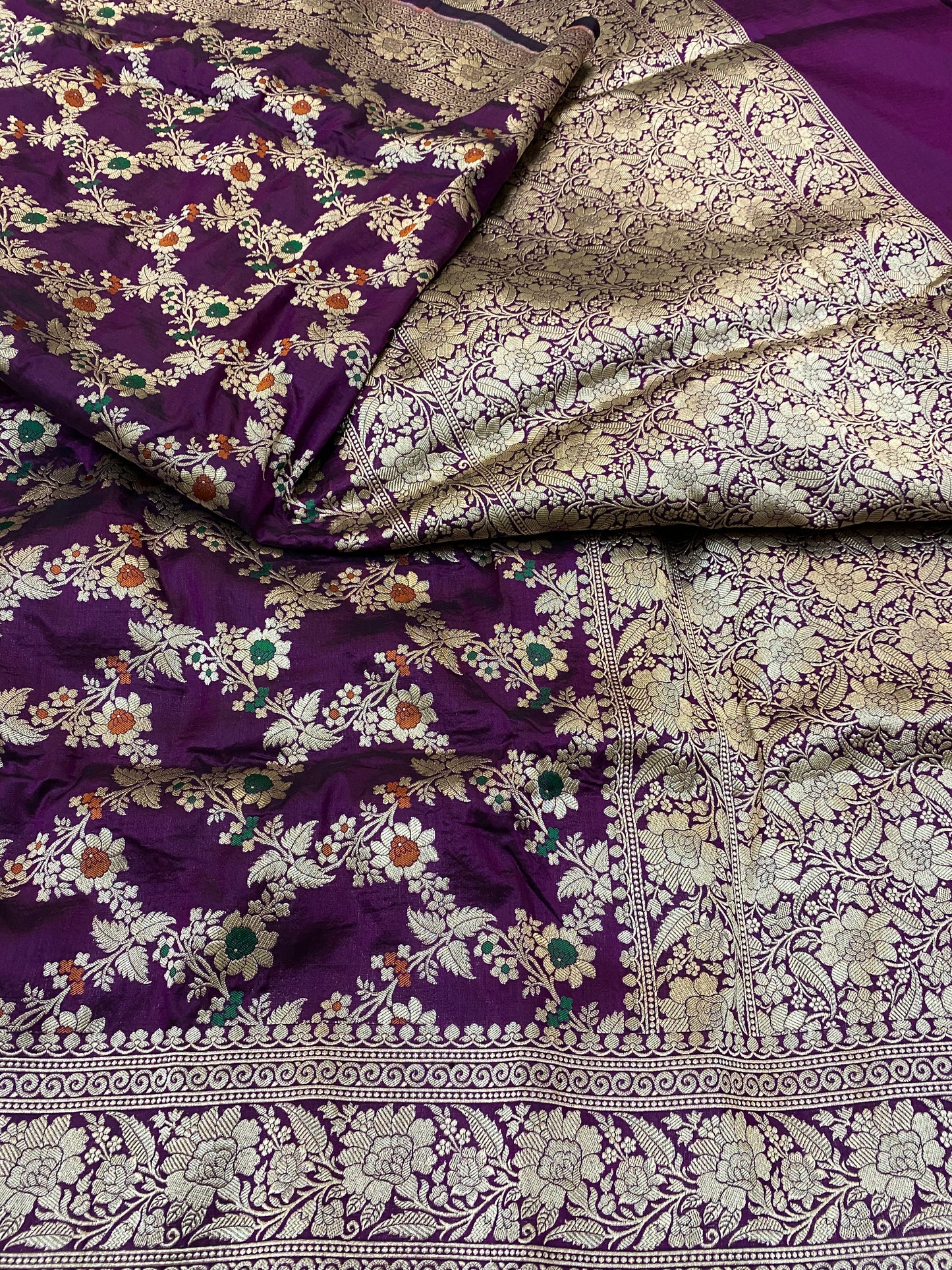 Pure Katan Jangla Mina Saree