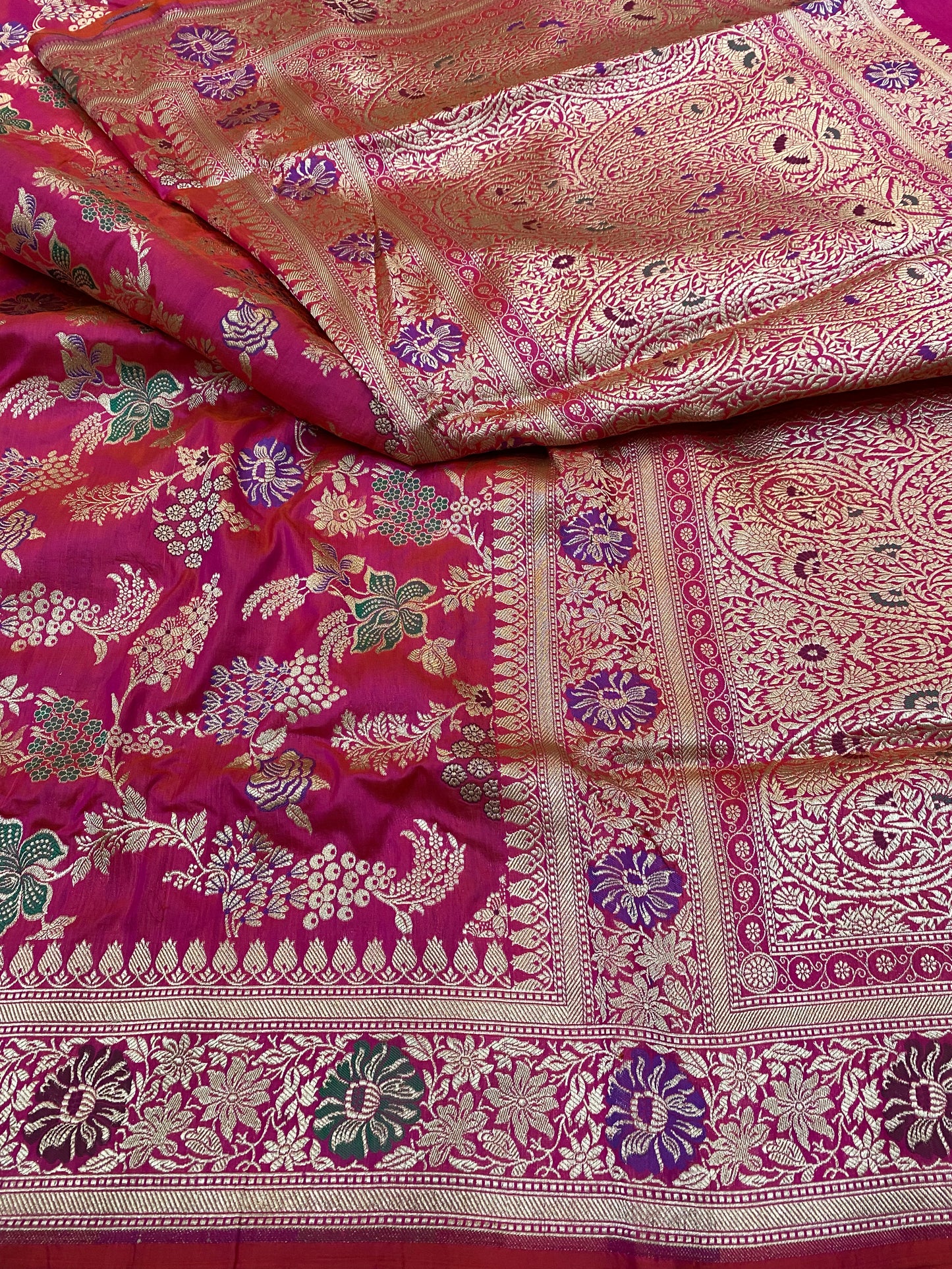 Pure Katan Silk Jaal Mina Saree