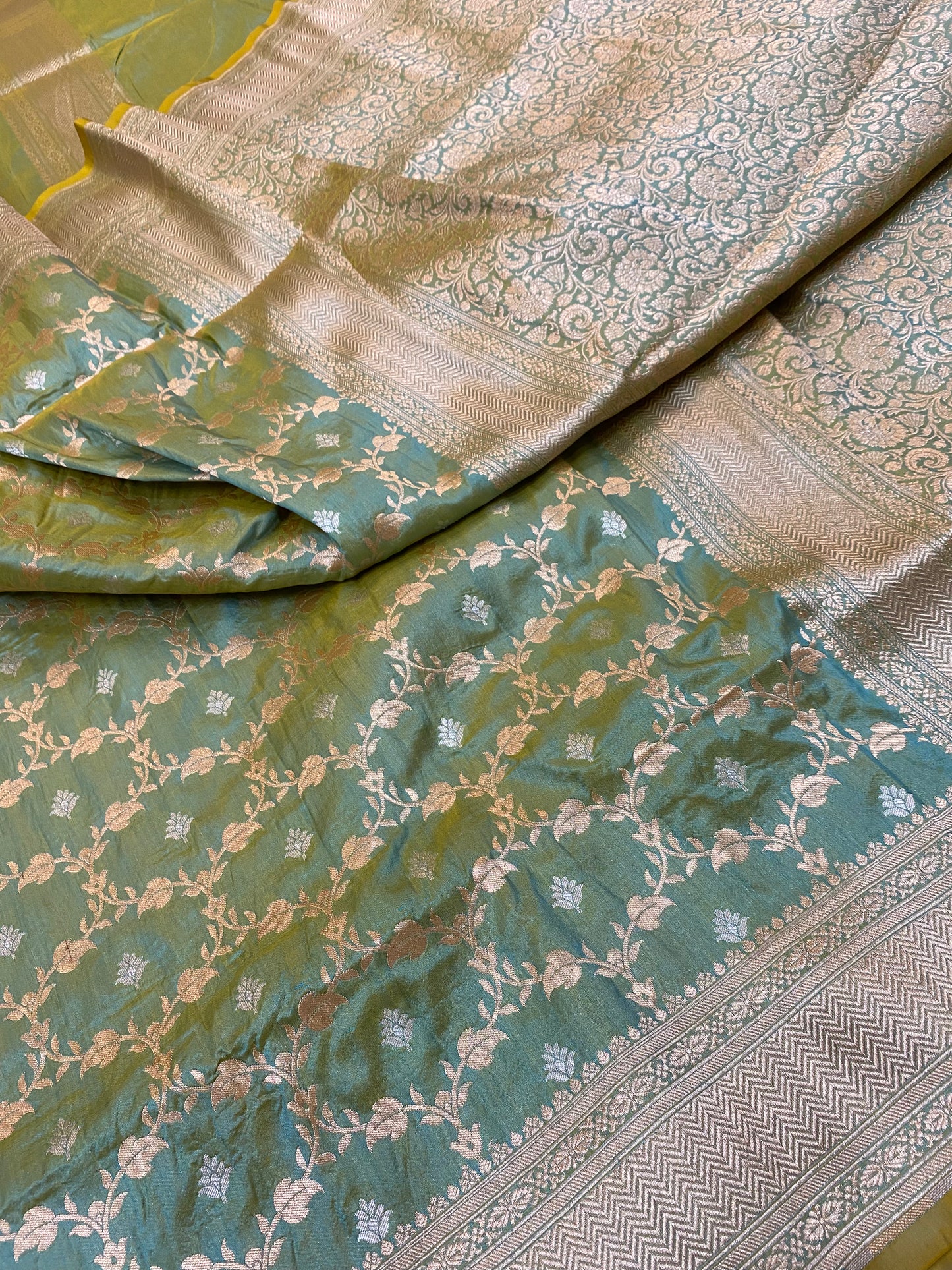 Pure Katan Silk Sona Rupa Jaal Saree