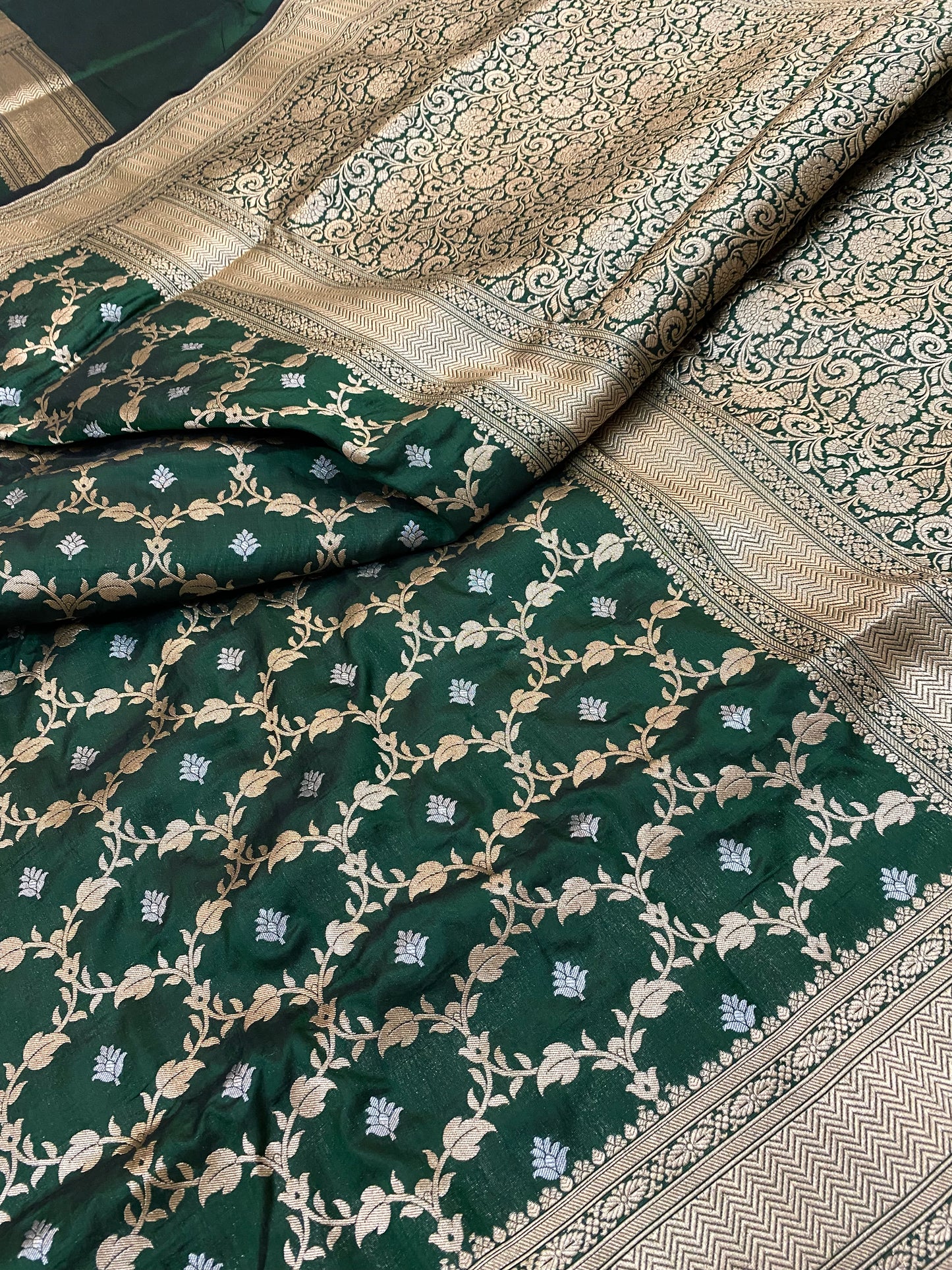 Pure Katan Silk Sona Rupa Jaal Saree