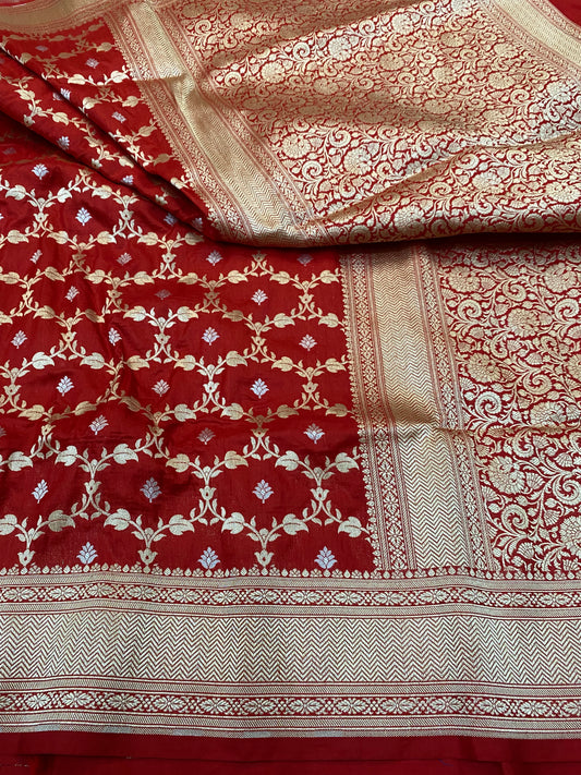 Pure Katan Silk Sona Rupa Jaal Saree