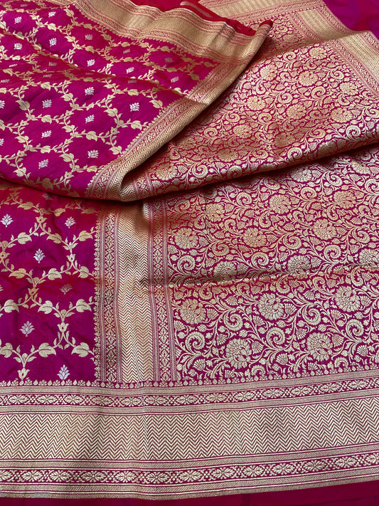 Pure Katan Silk Sona Rupa Jaal Saree