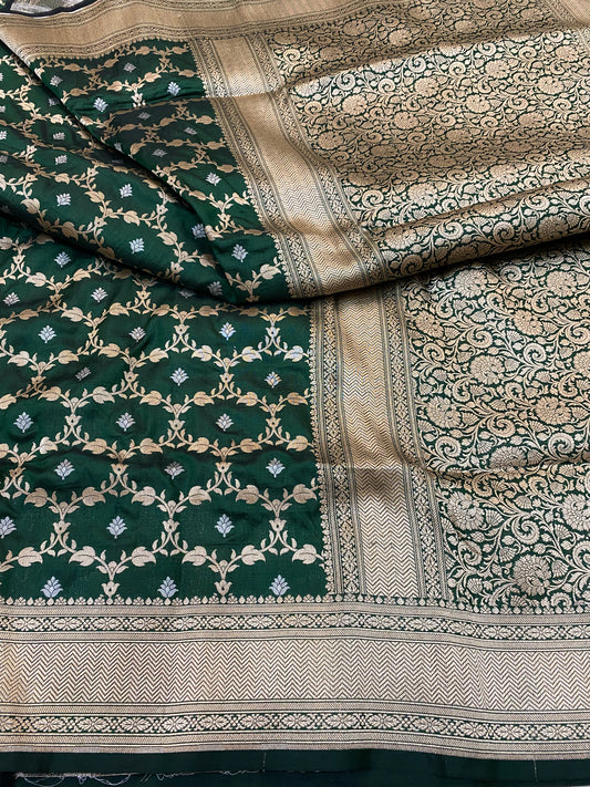 Pure Katan Silk Sona Rupa Jaal Saree