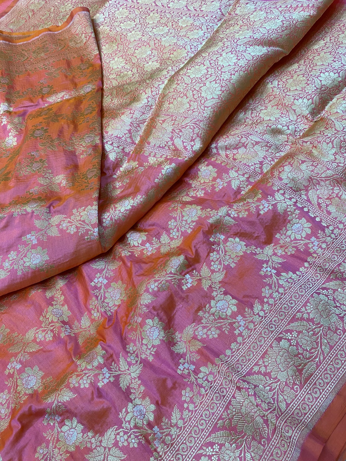 Pure Silk Katan Jaal Saree