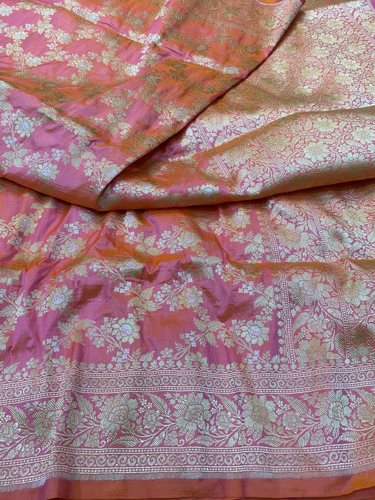 Pure Silk Katan Jaal Saree