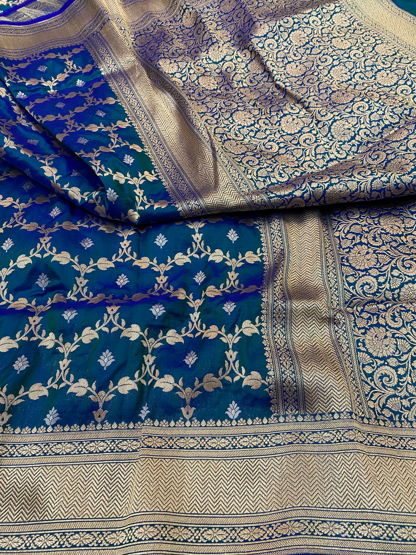 Pure Katan Silk Sona Rupa Jaal Saree