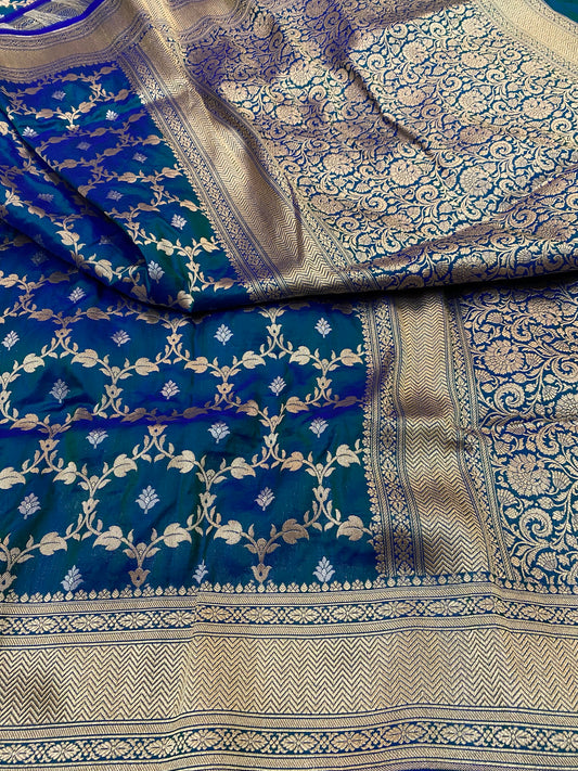 Pure Katan Silk Sona Rupa Jaal Saree
