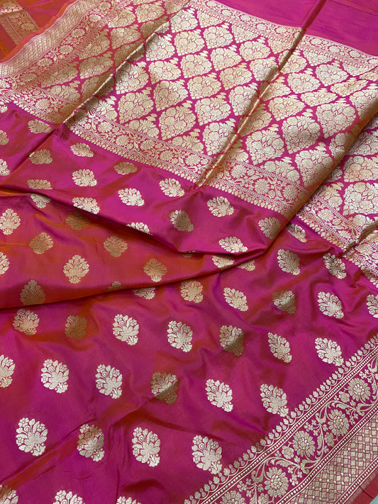 Pure silk booti saree