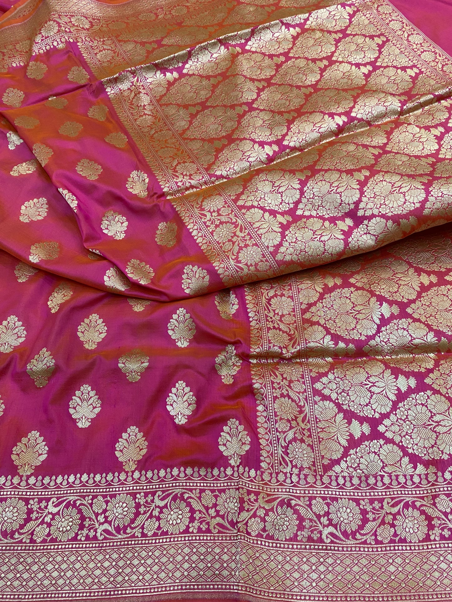 Pure silk booti saree