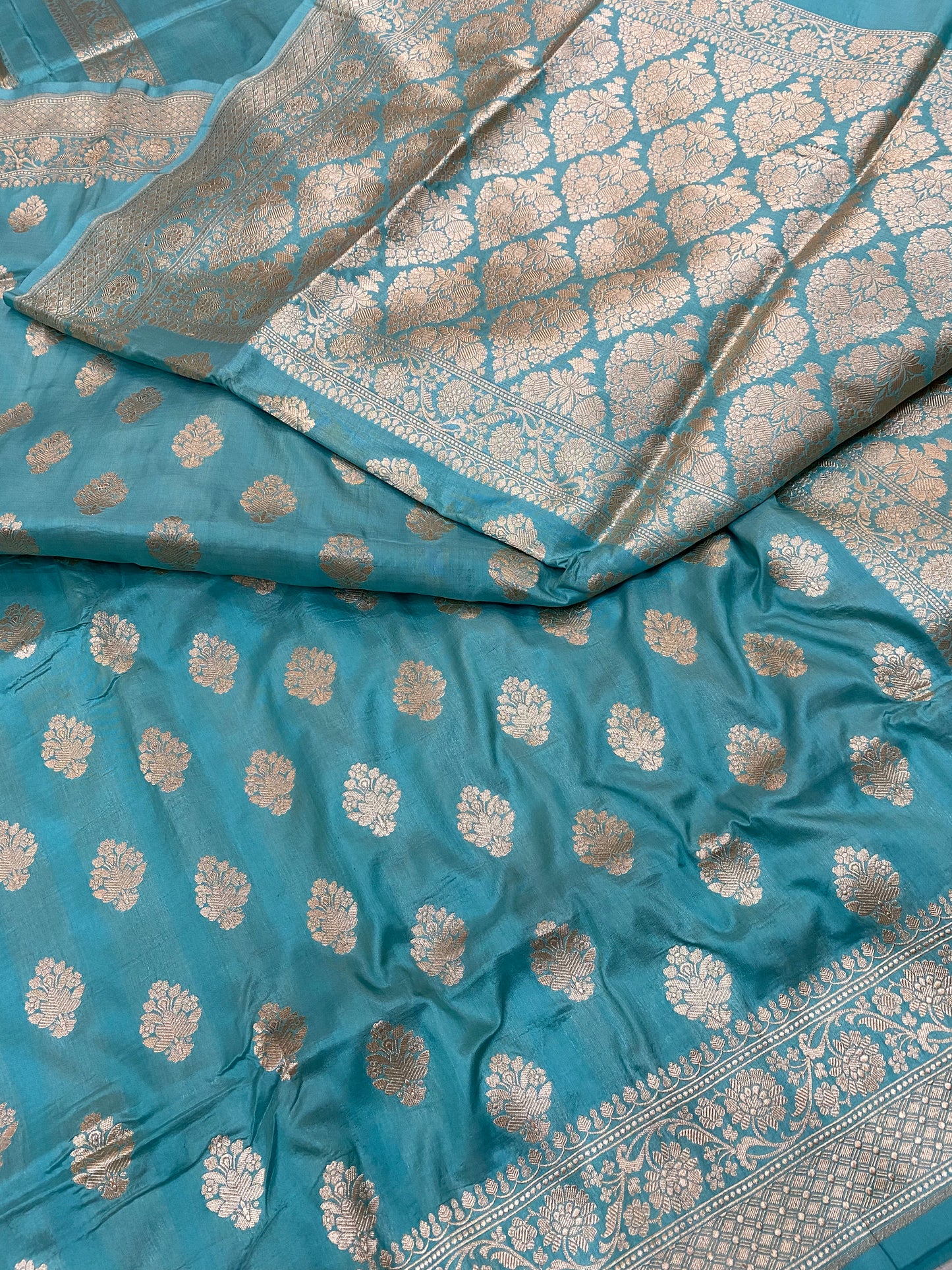 Pure silk booti saree