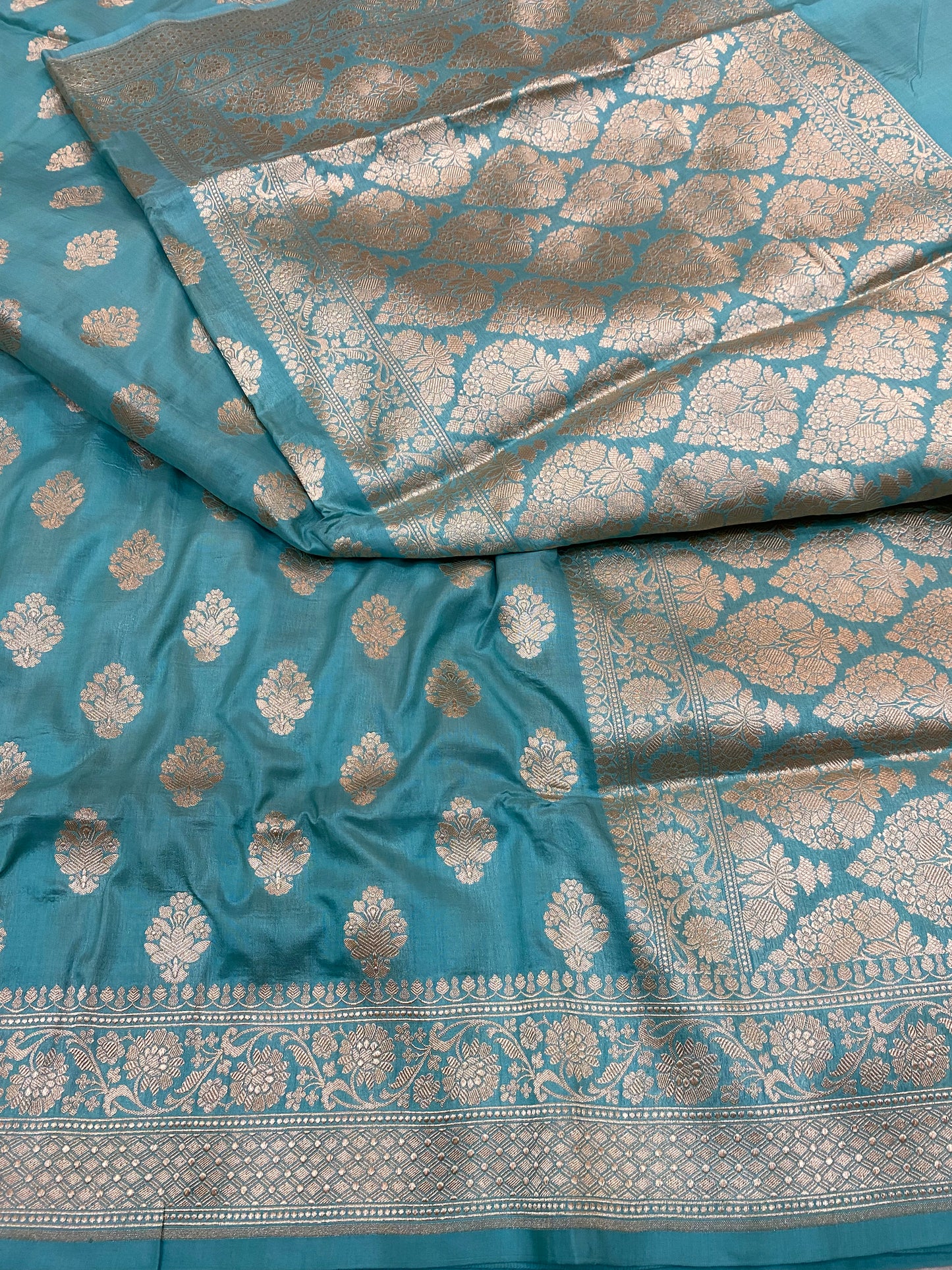 Pure silk booti saree