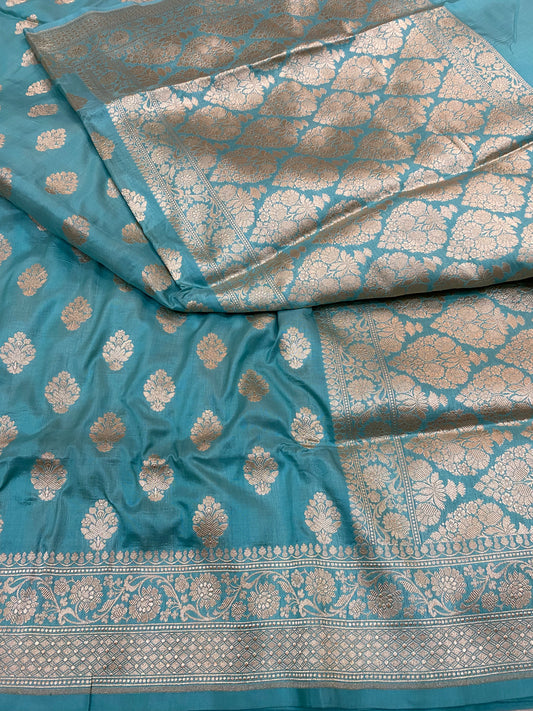 Pure silk booti saree