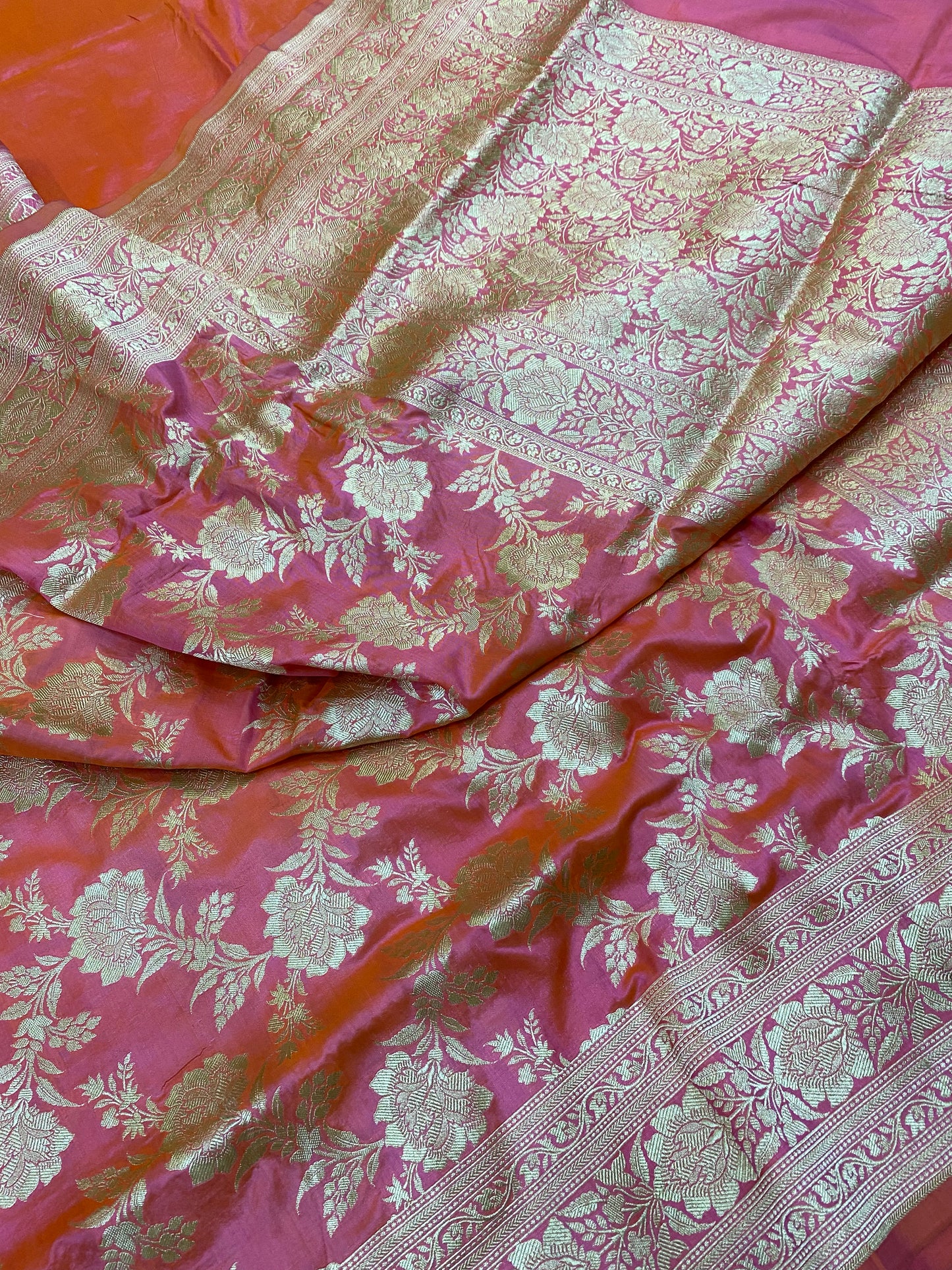 Pure silk Banarasi jaal saree