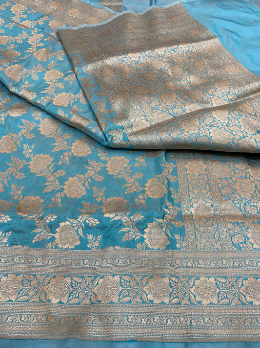 Pure silk Banarasi jaal saree
