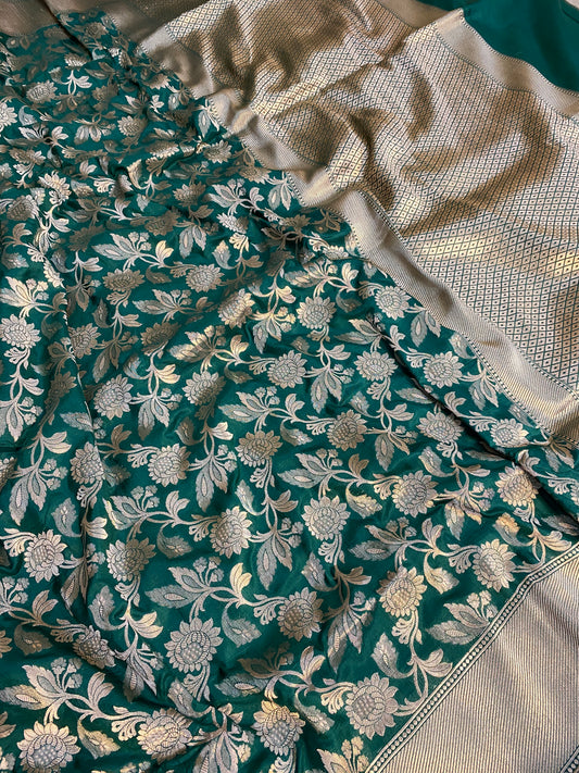 Pure katan jaal saree