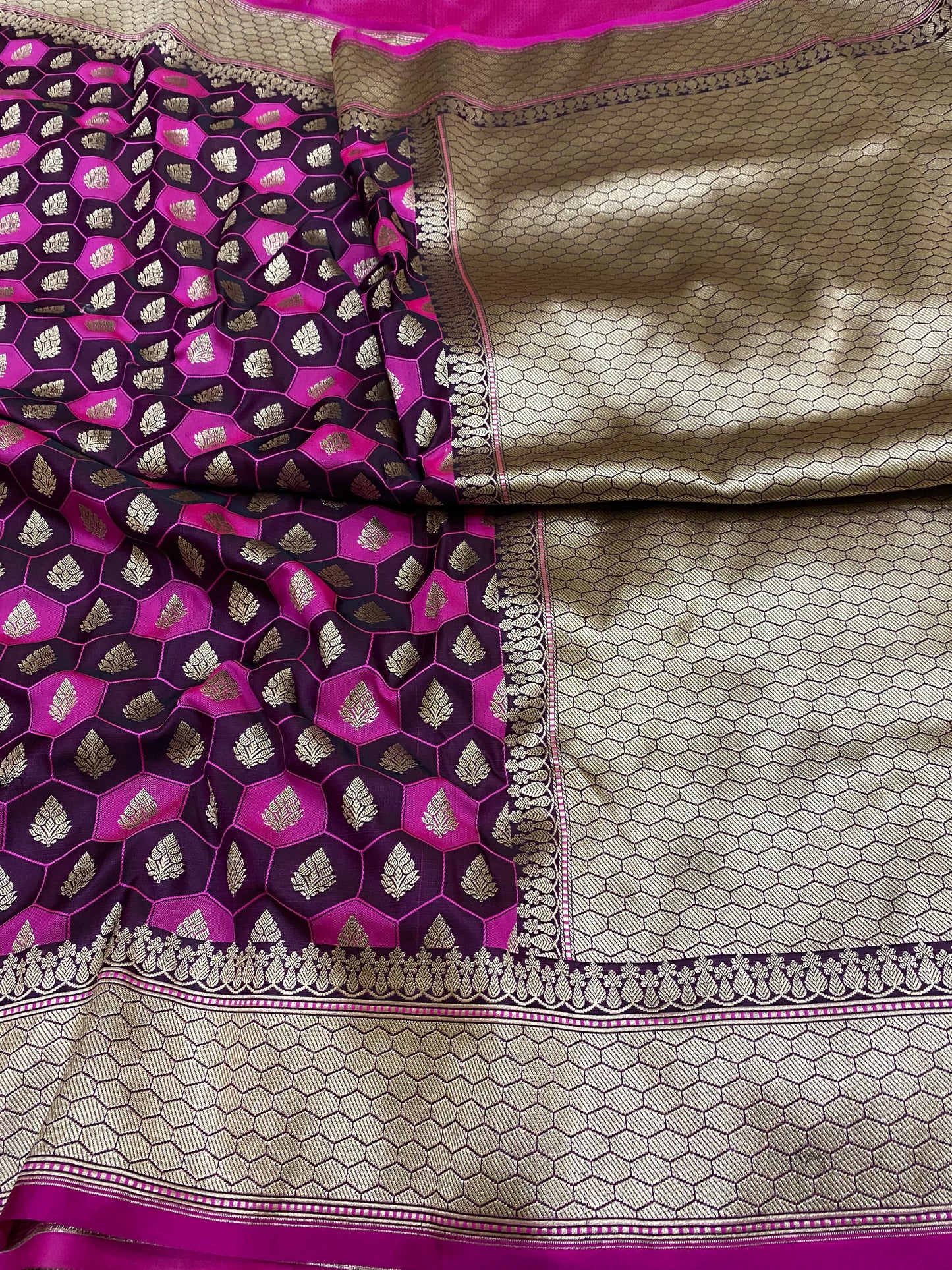 Banarasi Mashru Rangkaat Saree