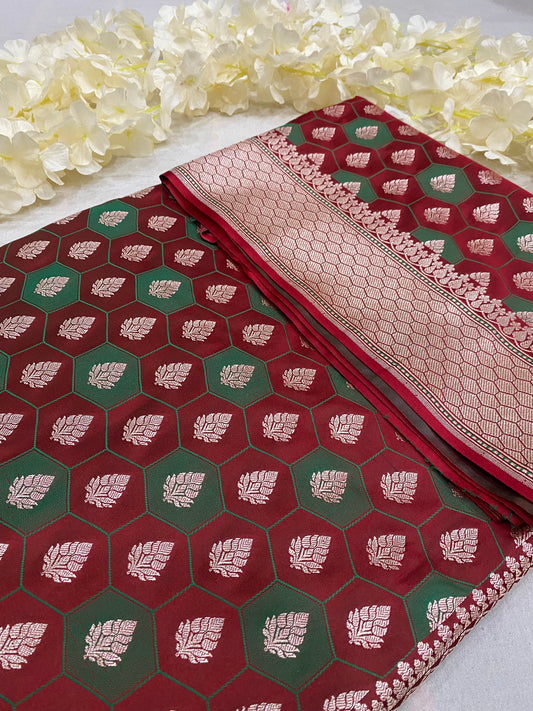 Banarasi Mashru Rangkaat Saree