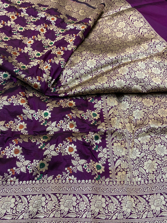 Pure Katan Jangla Mina Saree