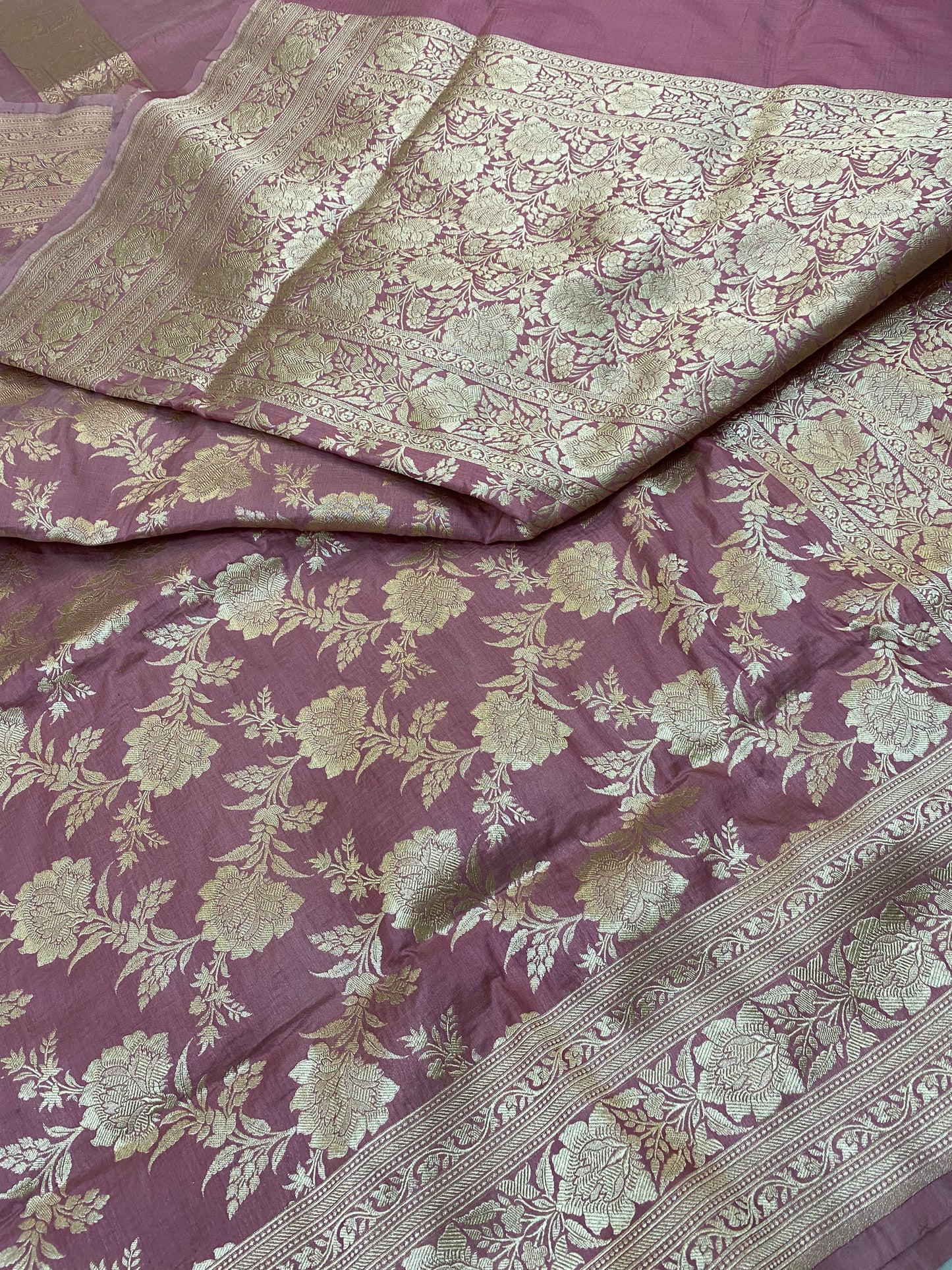 Pure silk Banarasi jaal saree