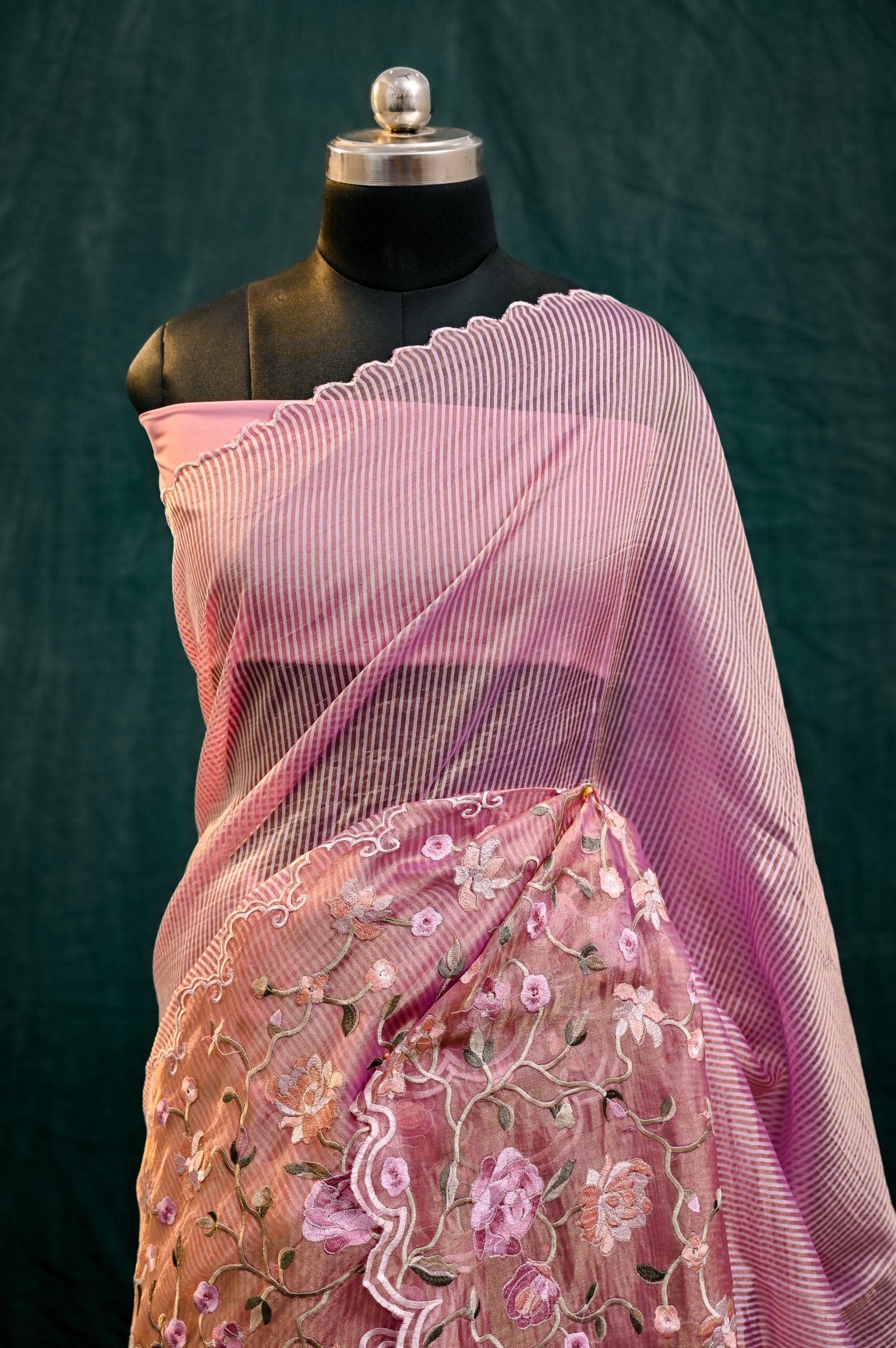 PURE TISSUE WITH APLIQUE WORK - Image 3